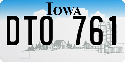 IA license plate DTO761