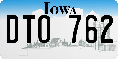 IA license plate DTO762