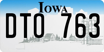 IA license plate DTO763