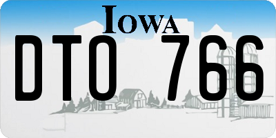 IA license plate DTO766