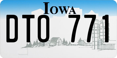 IA license plate DTO771