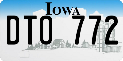 IA license plate DTO772
