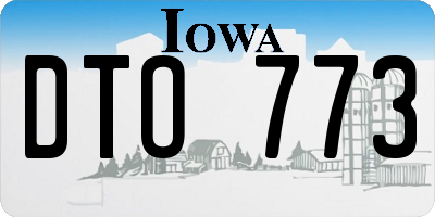 IA license plate DTO773