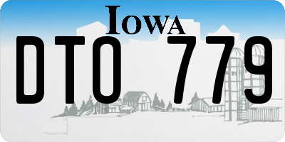 IA license plate DTO779