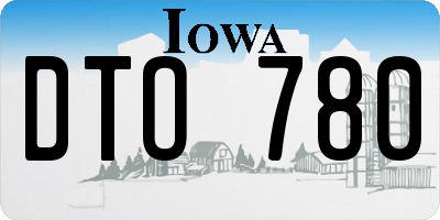 IA license plate DTO780