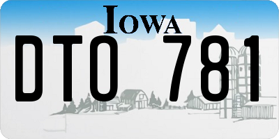 IA license plate DTO781