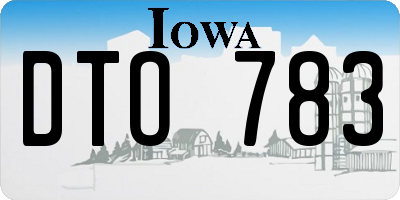 IA license plate DTO783