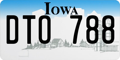 IA license plate DTO788