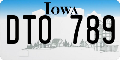 IA license plate DTO789
