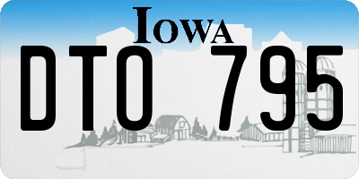 IA license plate DTO795