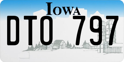 IA license plate DTO797