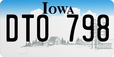 IA license plate DTO798