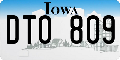 IA license plate DTO809