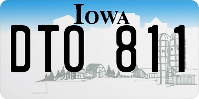 IA license plate DTO811