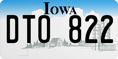 IA license plate DTO822