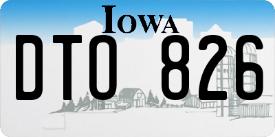 IA license plate DTO826