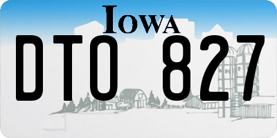 IA license plate DTO827