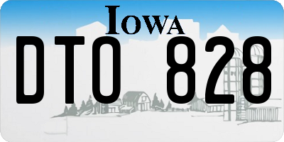 IA license plate DTO828
