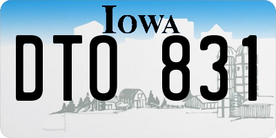 IA license plate DTO831