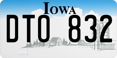 IA license plate DTO832