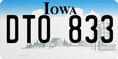 IA license plate DTO833