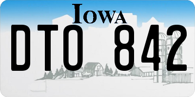 IA license plate DTO842