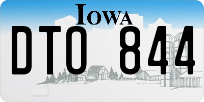 IA license plate DTO844
