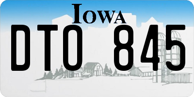 IA license plate DTO845