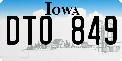 IA license plate DTO849