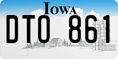IA license plate DTO861