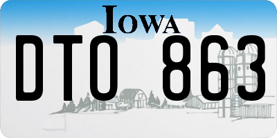 IA license plate DTO863