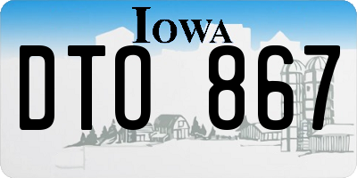 IA license plate DTO867