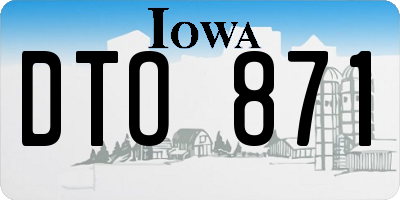 IA license plate DTO871
