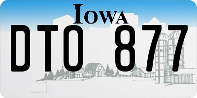 IA license plate DTO877