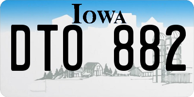 IA license plate DTO882