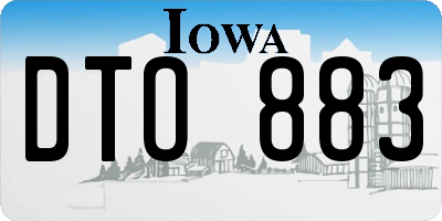IA license plate DTO883