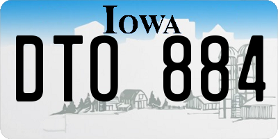 IA license plate DTO884