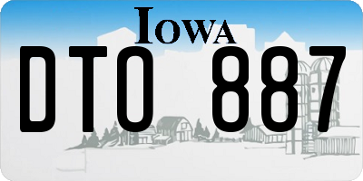 IA license plate DTO887