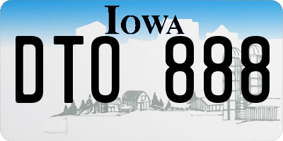 IA license plate DTO888