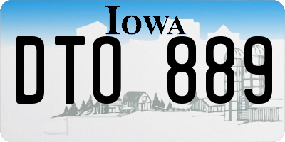 IA license plate DTO889