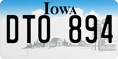 IA license plate DTO894