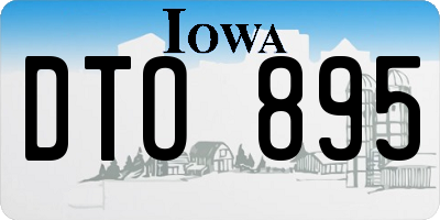 IA license plate DTO895