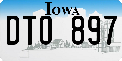 IA license plate DTO897
