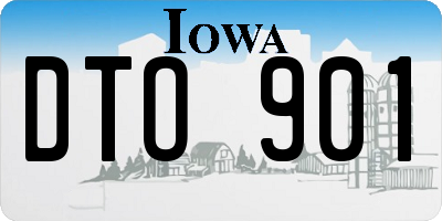 IA license plate DTO901