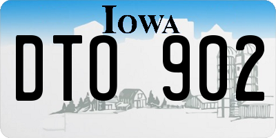 IA license plate DTO902
