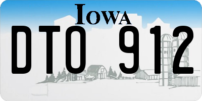 IA license plate DTO912