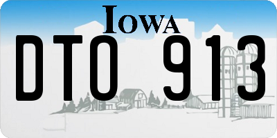 IA license plate DTO913