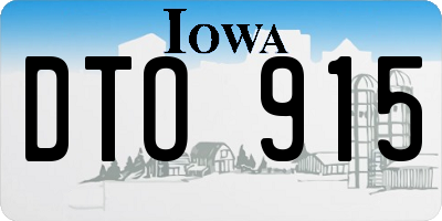 IA license plate DTO915