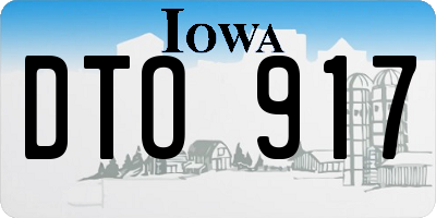 IA license plate DTO917