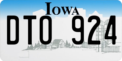 IA license plate DTO924